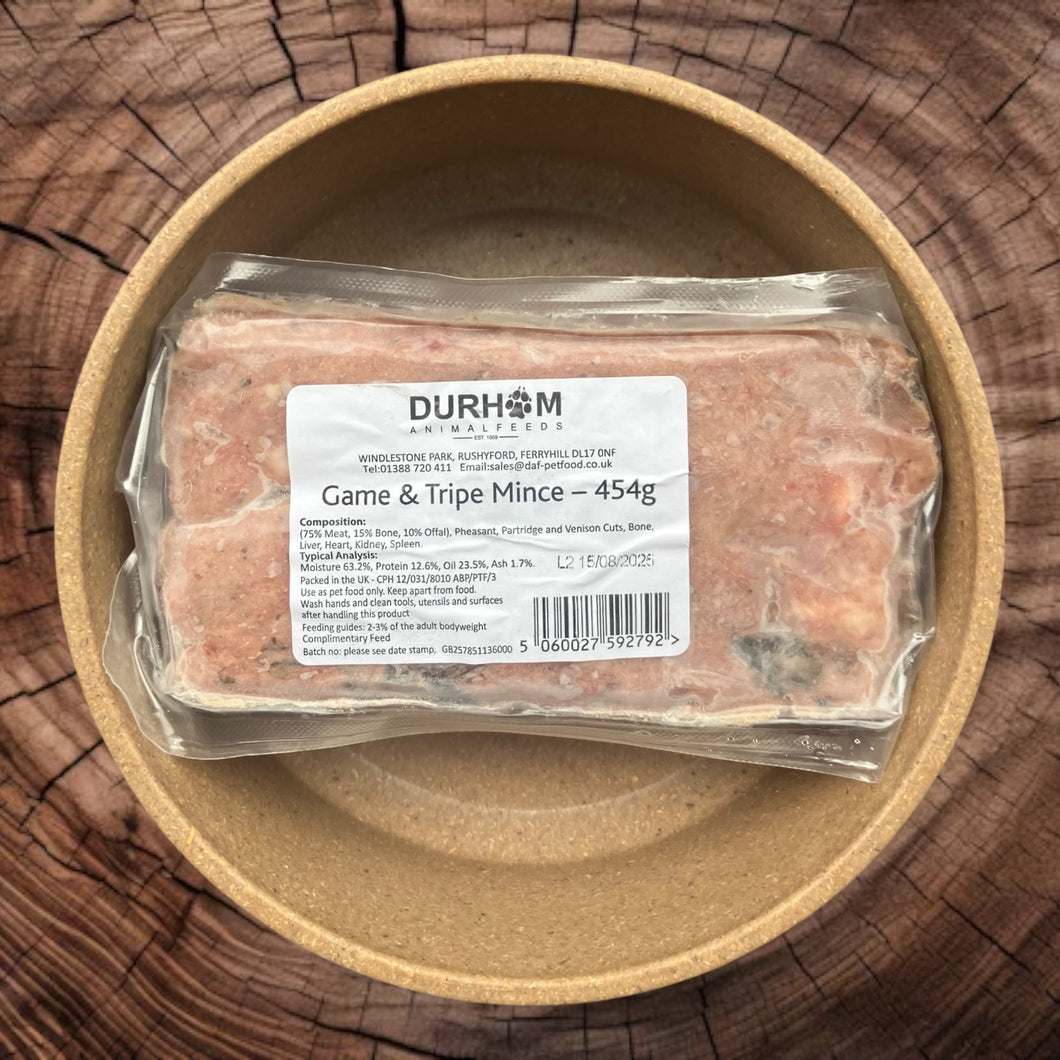 Durham Minced Game and Tripe 454g