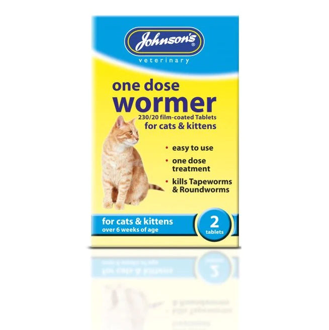 Johnsons One Dose Cat Wormer 2 Tablets