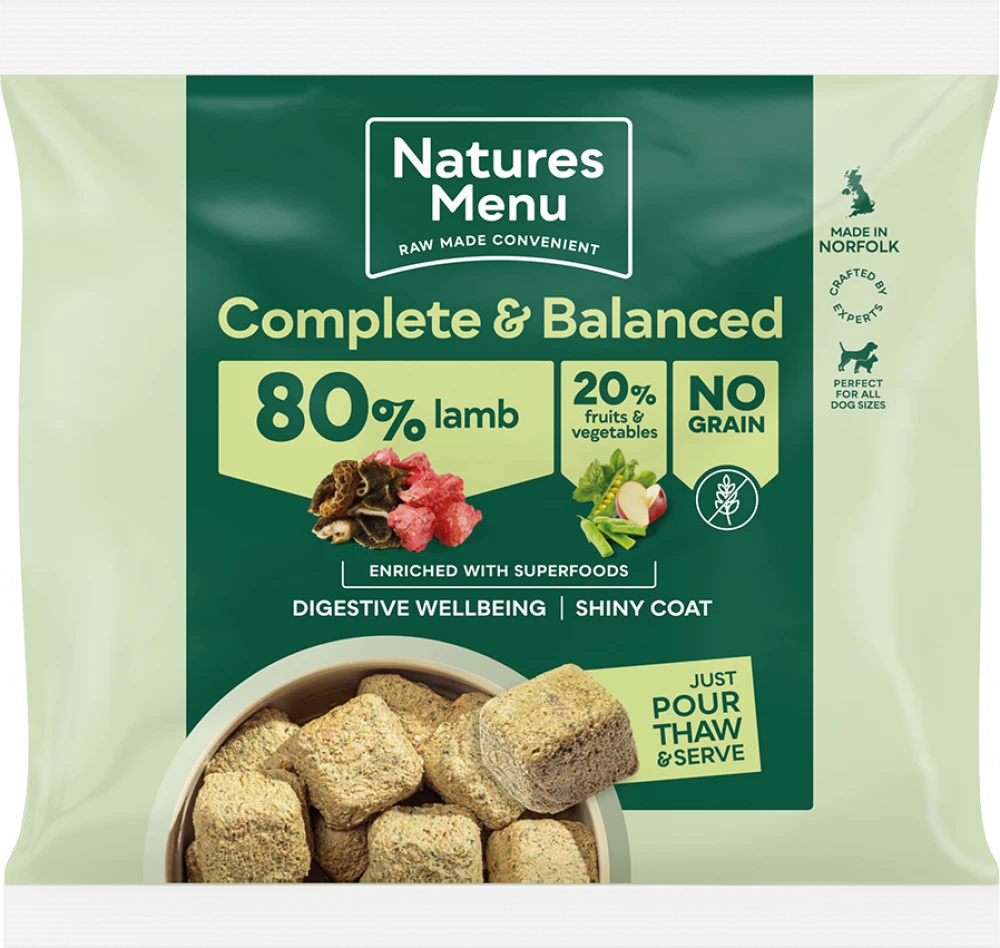 Natures Menu 80/20 Lamb With Superfoods Nuggets 1kg