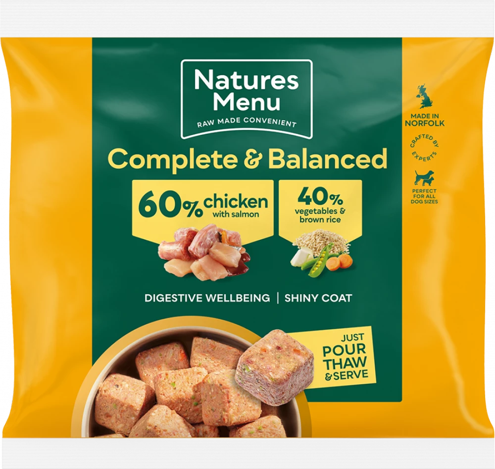 Natures Menu 60/40 Chicken With Salmon Nuggets 1kg