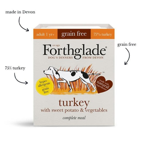 Forthglade Grain Free Complete Adult Turkey 395g - Forest Pet Supplies