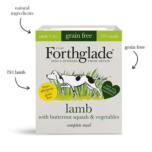 Forthglade Grain Free Complete Adult Lamb 395g - Forest Pet Supplies