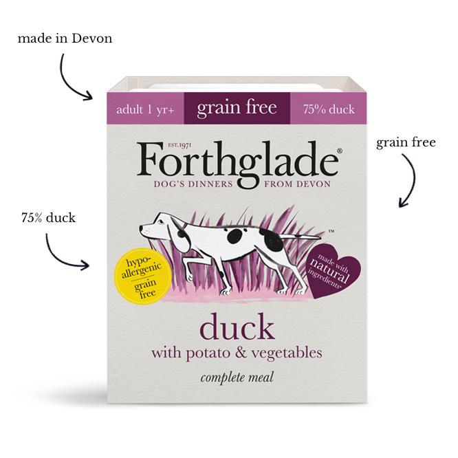 Forthglade Grain Free Complete Adult Duck 395g - Forest Pet Supplies